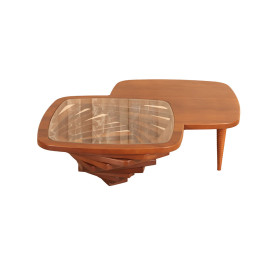 MAARK GLASS TOP COFFEE TABLE 004 TD