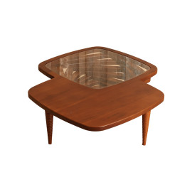 MAARK GLASS TOP COFFEE TABLE 004 TD