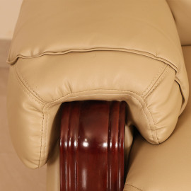 MAARK LEATHERETTE CORNER SOFA 5 SEATER DOMINGO MOCHA COLOUR HT