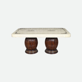 MAARK MARBLE TOP 6 SEATER DINING SET 6045 TD