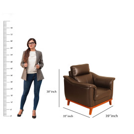 MAARK LEATHERETTE SOFA SET (3+1+1) CERMAI MAROON COLOUR HT