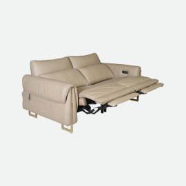 MAARK MOTORIZED RECLINER LEATHER SOFA SET (3R+2R) 2263 CAPPUCINO COLOUR HT