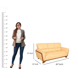MAARK LEATHER SOFA SET (3+2) DARK MILKY HT