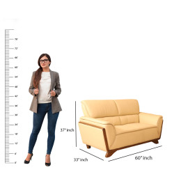 MAARK LEATHER SOFA SET (3+2) DARK MILKY HT