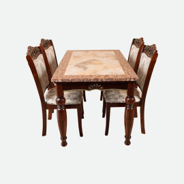 MAARK MARBLE TOP 4 SEATER DINING SET 167-F98 HT