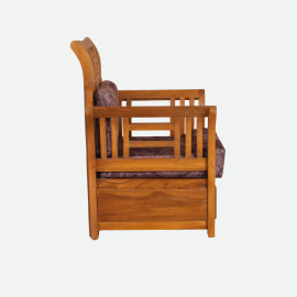 MAARK WOODEN SOFA SET (3+1+1) ORKID SADA