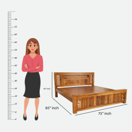 MAARK KING SIZE BED (6*6.25) AK-07 WCF