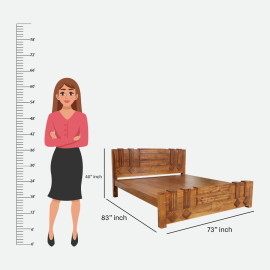MAARK KING SIZE BED (6*6.25) AK-08 WCF