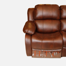 MAARK CORNER MANUAL RECLINER LEATHER SOFA 5 SEATER F211 HT