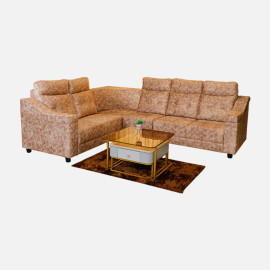 MAARK FABRIC CORNER SOFA 5 SEATER PLATINA BROWN COLOUR