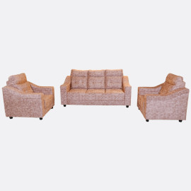 MAARK FABRIC SOFA SET (3+1+1) PLATINA HALF WHITE COLOUR