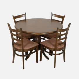 MAARK WOODEN TOP 4 SEATER DINING SET COCO HT