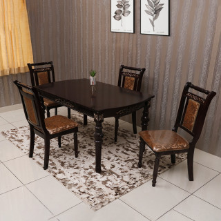 MAARK WOODEN TOP 4 SEATER DINING SET 240-242 (T435-242) HT
