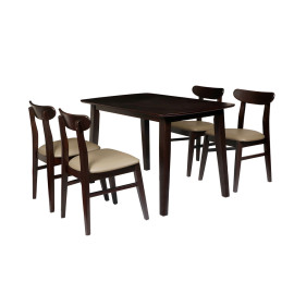 MAARK WOODEN TOP 4 SEATER DINING SET DODOT HT