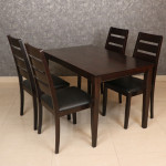 MAARK WOODEN TOP 4 SEATER DINING SET ROMANIA HT