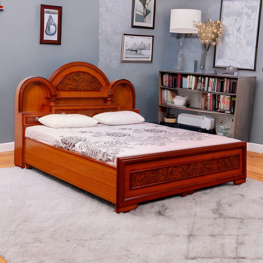 MAARK KING SIZE BED (6*6.25) MUGAL TEAK COLOUR