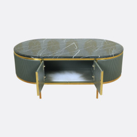 MAARK MARBLE TOP COFFEE TABLE CJ014 GRAY BLACK COLOUR HT