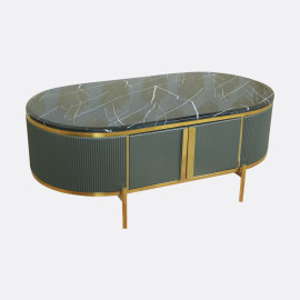 MAARK MARBLE TOP COFFEE TABLE CJ014 GRAY BLACK COLOUR HT