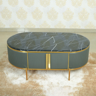 MAARK MARBLE TOP COFFEE TABLE CJ014 GRAY BLACK COLOUR HT