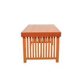 MAARK WOODEN TOP 6 SEATER DINING SET WINDOW TEAK COLOUR
