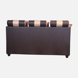 MAARK U SHAPE FABRIC CORNER SOFA 5 SEATER WITH DIWAN MAGAMERU BROWN COLOUR