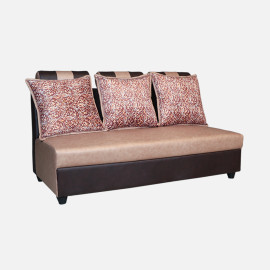 MAARK U SHAPE FABRIC CORNER SOFA 5 SEATER WITH DIWAN MAGAMERU BROWN COLOUR