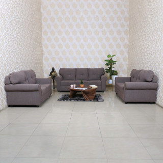 MAARK FABRIC SOFA SET (3+2+2) LINGA BROWN COLOUR