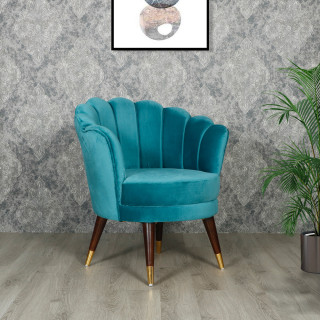 MAARK FABRIC SINGLE SEATER SOFA LOTUS BLUE COLOUR