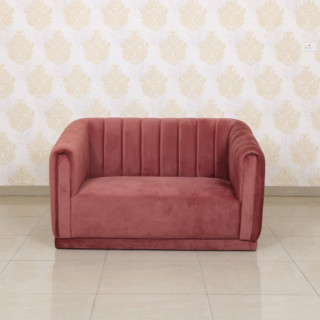 MAARK FABRIC TWO SEATER SOFA OPPO RED COLOUR
