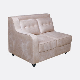 MAARK FABRIC CORNER SOFA 5 SEATER CLASSIC HALF WHITE COLOUR