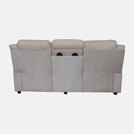 MAARK MANUAL RECLINER FABRIC SOFA SET WITH CONSOLE (3+2RR+1MR) MAGILCHI HALF WHITE COLOUR