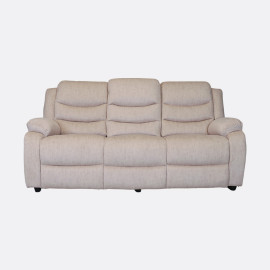 MAARK MANUAL RECLINER FABRIC SOFA SET WITH CONSOLE (3+2RR+1MR) MAGILCHI HALF WHITE COLOUR