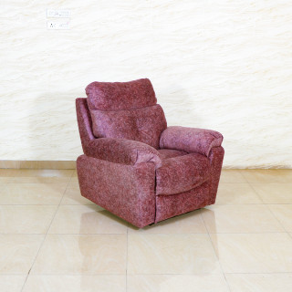 MAARK MANUAL RECLINER FABRIC SINGLE SEATER SOFA AVISK BROWN COLOUR