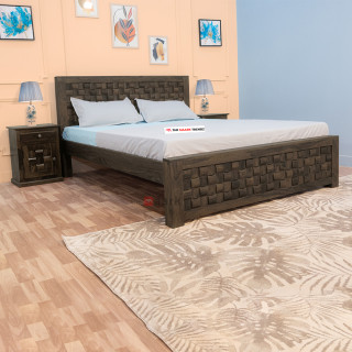 MAARK SHEESHAM WOOD SINGLE BED (3*6) 3055 STONE FINISH SV