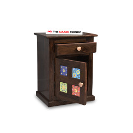 MAARK SHEESHAM WOOD NIGHT STAND 7509 STONE FINISH SV