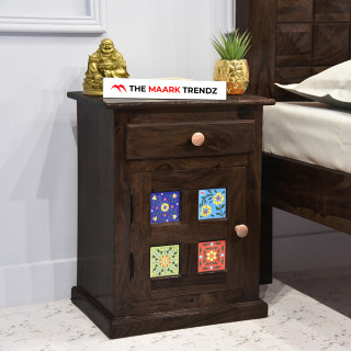 MAARK SHEESHAM WOOD NIGHT STAND 7509 STONE FINISH SV