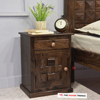 MAARK SHEESHAM WOOD NIGHT STAND 7516 STONE FINISH SV