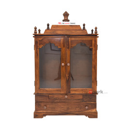 MAARK SHEESHAM WOOD POOJA RACK 1011 NATURAL FINISH SV