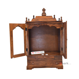 MAARK SHEESHAM WOOD POOJA RACK 1011 NATURAL FINISH SV