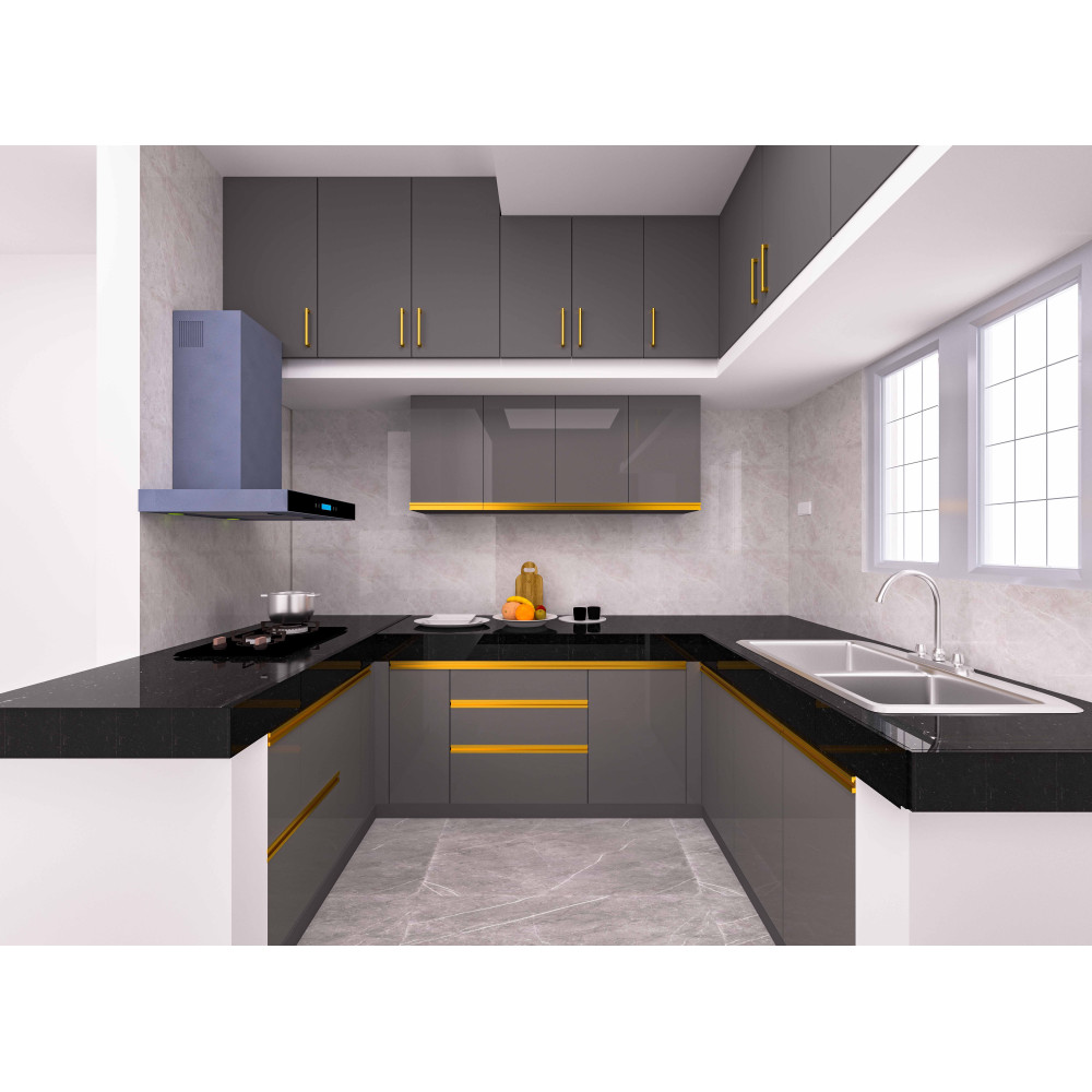 MAARK MODULAR KITCHEN U TYPE BEIGE