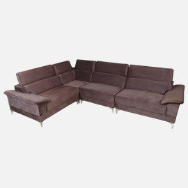 MAARK FABRIC CORNER SOFA 6 SEATER ROYCE BROWN COLOUR