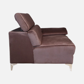 MAARK FABRIC CORNER SOFA 6 SEATER ROYCE BROWN COLOUR