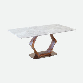 MAARK MARBLE TOP 6 SEATER DINING SET 2028-2000 HT