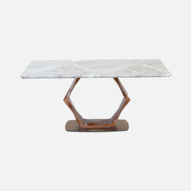 MAARK MARBLE TOP 6 SEATER DINING SET 2028-2000 HT