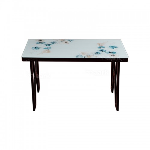 NS C86-A48 FANCY GLASS DINNING TABLE