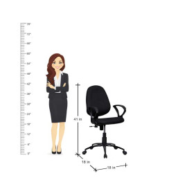 MAARK LOW BACK OFFICE CHAIR 3011 BLACK COLOUR AS