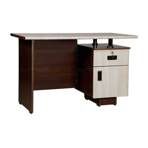 OFFICE TABLE IN WHITE ACACIA AND MAHOGANY COLOR