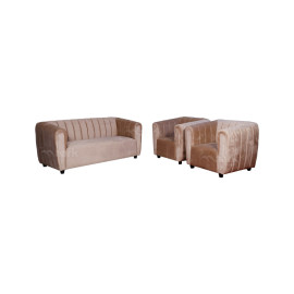 MAARK FABRIC SOFA SET (3+1+1) OPPO BROWN COLOUR