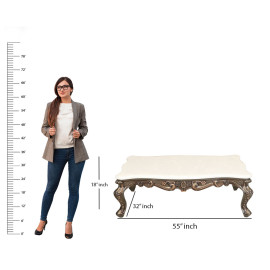 MAARK MARBLE TOP COFFEE TABLE MONALISA SM
