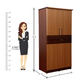 MAARK 2 DOOR WARDROBE PF PREMIUM